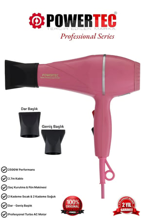 Powertec TR-501 Profesyonel Renkli Fön Makinesi