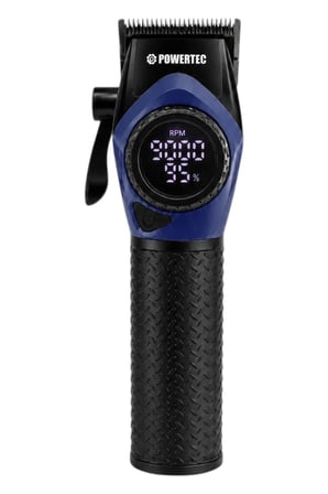 Powertec TR-5100 Profesyonel Saç Tıraş Makinesi | 9000 RPM Dijital Ekran | Şarjlı Berber Tipi Clipper