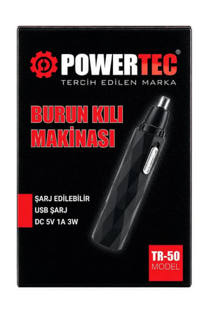 Powertec TR-50 Profesyonel Type-C Şarjlı Burun & Kulak Kılı Tıraş Makinesi