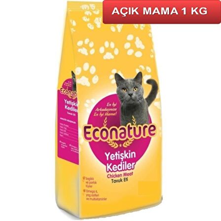 Econature Tavuk Etli Kedi Maması 1 Kg AÇIK