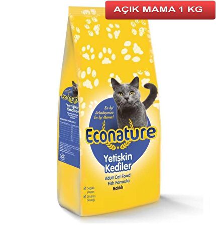 Econature Balıklı Kedi Maması 1 Kg AÇIK