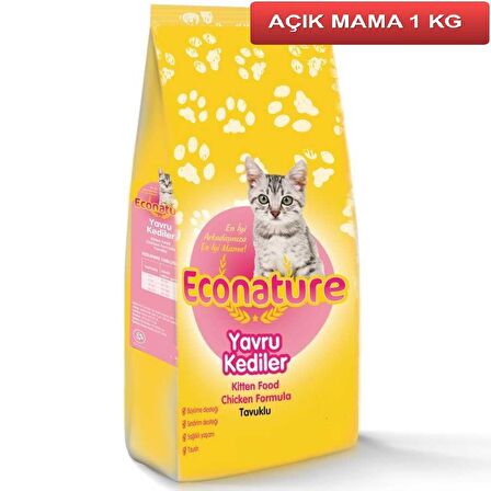 Econature Kitten Tavuklu Yavru Kedi Maması 1 Kg AÇIK