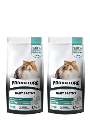 Pronature Daily Protect Tavuklu Yetişkin Kedi Maması 1,5Kg x 2 Adet