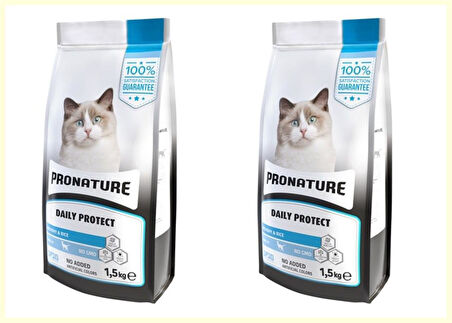 Pronature Daily Protect Hamsili ve Pirinçli Yetişkin Kedi Maması 1,5 Kg*2 ADET