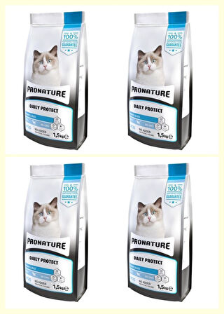 Pronature Daily Protect Hamsili ve Pirinçli Yetişkin Kedi Maması 1,5 Kg*4 ADET
