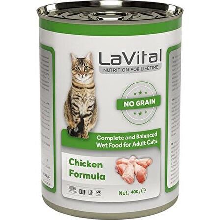 Lavital Püre Tavuk Etli Kedi Konservesi 400 Gr