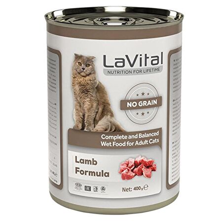 Lavital Püre Lamb Kuzu Etli Kedi Konservesi 400 Gr