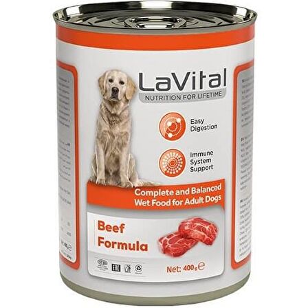 LaVital Biftekli Yavru Yaş Köpek Maması 400 gr