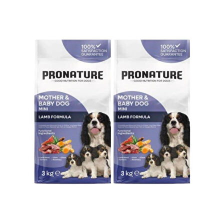 Pronature Mother&Baby Kuru Köpek Maması (Mini) Kuzu Etli 3 Kg*2 Adet