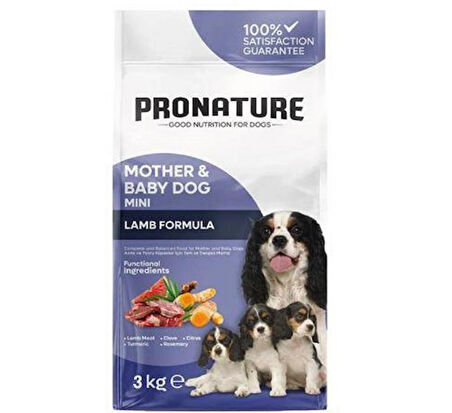 Pronature Mother&Baby Kuru Köpek Maması (Mini) Kuzu Etli 3 Kg*3 Adet