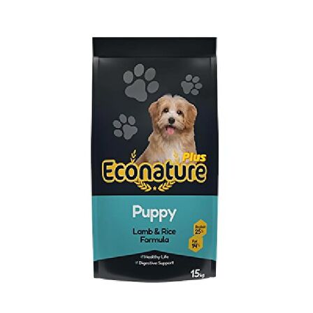 Econature Plus Puppy Kuzu Etli ve Pirinçli Yavru Köpek Maması 15 Kg