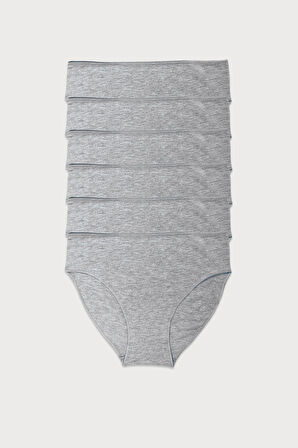 Kadın Ten Ekru Bordo 6 Lı Paket Modal Dar Kalıp Ara Bel Slip Külot 187