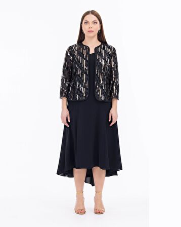 Gala-xi Büyük Beden Siyah Kadın İkili Takım 2312601013