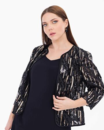 Gala-xi Büyük Beden Siyah Kadın İkili Takım 2312601013