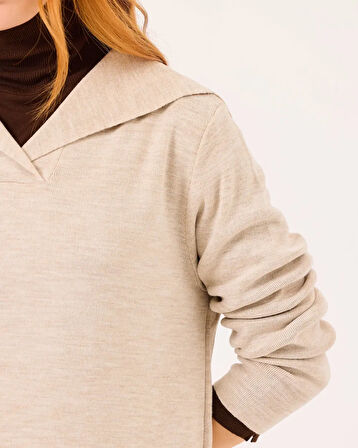 Scl Uzun Kollu Midi Boy Triko Kadın Elbise 10002421711008