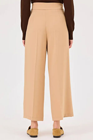 Kadın Geniş Paçalı Pantolon - Camel | 42