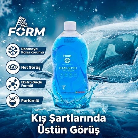 Form -18 Derece Kışlık Oto Cam Suyu Antifrizli ve Parfümlü 1 Litre