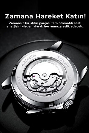 Kronen & Söhne KS7009 Day Night Tourbillon Mekanik Otomatik Erkek Çelik Kol Saati