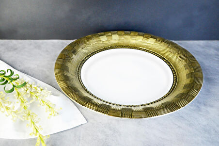 Paçi Servis Yuvarlak Stella Dama Gold 34 Cm SER-800424
