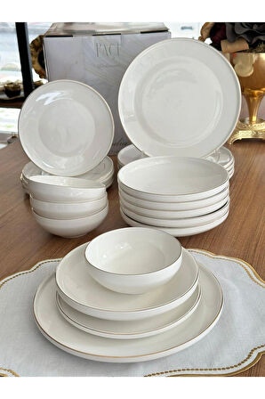 Yemek Takımı 24 Parça 6 Kişilik Clodia Gold