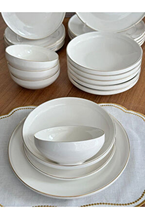 Yemek Takımı 24 Parça 6 Kişilik Clodia Gold