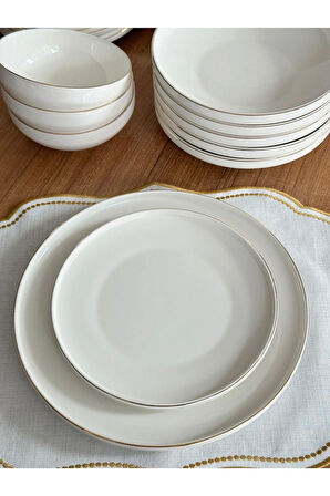 Yemek Takımı 24 Parça 6 Kişilik Clodia Gold