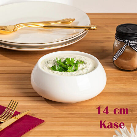 Porsima 900322 Porselen Kase Salata Kasesi Meze Tabağı Yemek Servis Tabağı Porselen Yuvarlak Kase