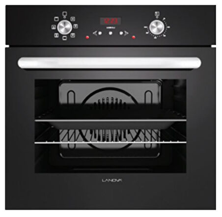 Lanova Vitro 3207B01 - VC5208 - 3220B6 Elektrikli Siyah Cam Ankastre Set