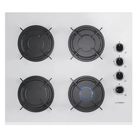 Lanova İnci 3206W01 - G16400-202 - 3220W6 Beyaz Cam Ankastre Set