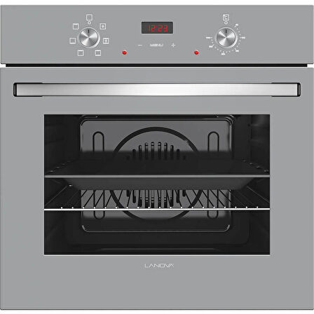 Lanova Gümüş 4406G01 - G16400-217 - E3130G6 Gri Cam Ankastre Set
