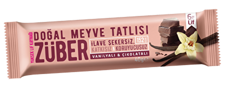 Vanilyalı Çikolatalı Doğal Meyve Tatlısı (40 Gr) - Züber