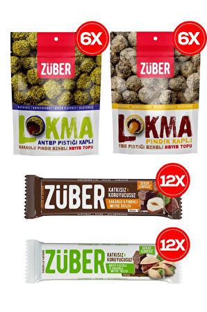 Züber Meyve Bar ve Lokma Paketi (Antep Fıstıklı, Fındıklı Meyve Bar ve Lokma)