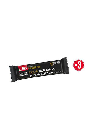 Züber Protein Bar Kakaolu 40g X 3 Adet