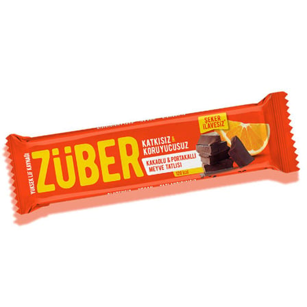 Portakallı ve Kakaolu Doğal Meyve Tatlısı (40 gr) - Züber
