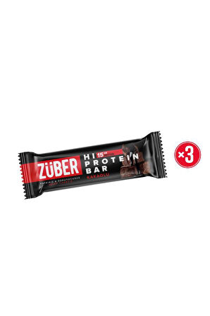 Züber Yüksek Protein Bar Kakaolu 45g X 3 Adet