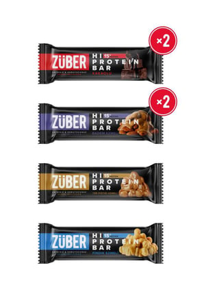 Hi Protein Deneme Paketi 45g x 6 Adet (Kakaolu, Badem Ezmeli, Yer Fıstığı Ezmeli, Fındık Ezmeli)