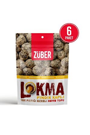 Lokma Fındık Kaplı Fıstık Ezmeli Meyve Topu 96g X 6 Paket