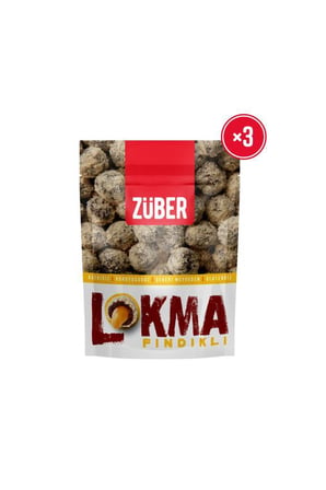 Lokma Fındık Kaplı Yer Fıstığı Ezmeli Meyve Topu 96 g x 3 adet