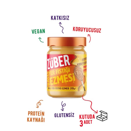 Ballı Yer Fıstığı Ezmesi 315g x 3 Adet