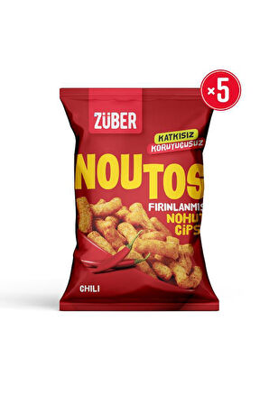 Noutos Fırınlanmış Nohut Cipsi Chili Baharatlı 55g X 5 Adet