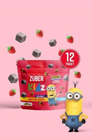 Kidz Meyve Küpü Çilekli - 12 Adet X 49gr