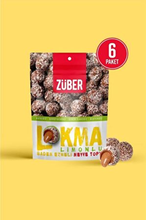 Lokma Limonlu Badem Ezmeli Meyve Topu 96g X 6 Paket