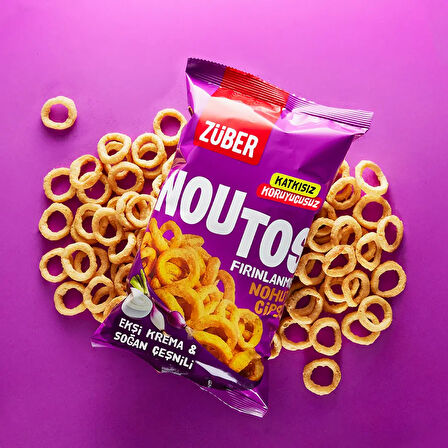 Züber Noutos Fırın Nohut Cipsi 55 Gr Ekşi Krema ve Soğan