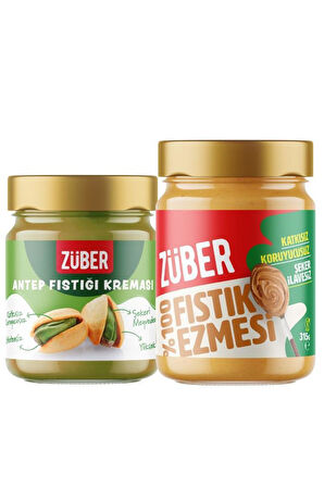 Antep Fıstığı Kreması 200 g + %100 Fıstık Ezmesi 315 g