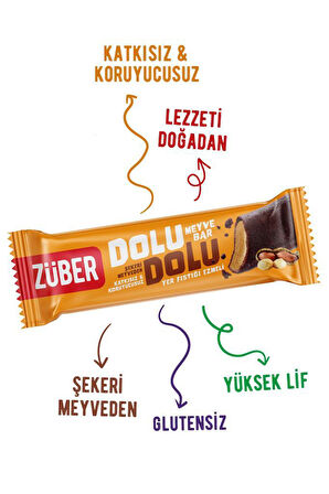 Dolu Dolu Meyve Bar Yer Fıstığı Ezmeli 30g x 12 Adet