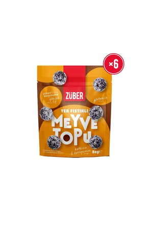 Meyve Topu Yer Fıstıklı 80g x 6 Adet