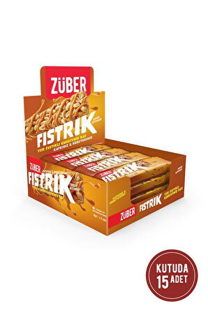 Züber Fıstrık Yer Fıstıklı Kuruyemiş Bar 30G x 15 Adet