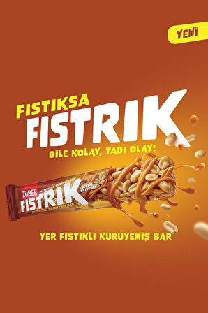 Züber Fıstrık Yer Fıstıklı Kuruyemiş Bar 30G x 15 Adet