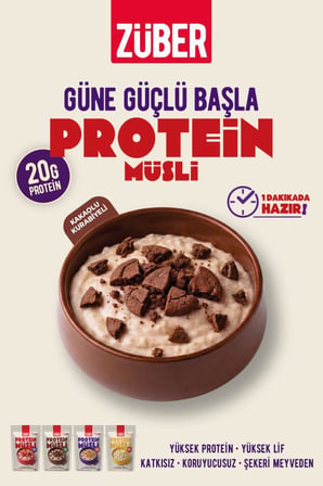 Kakaolu Kurabiyeli Yulaflı Protein Müsli (20g Protein) 70g x 3 Adet