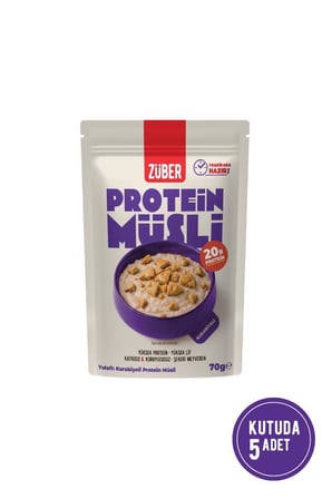 Sade Kurabiyeli Yulaflı Protein Müsli (20g Protein) 70g x 5 Adet